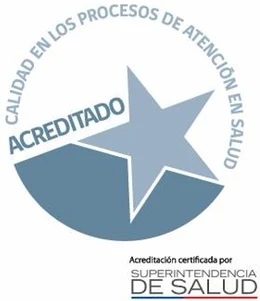 Sello Acreditado: Calidad en los procesos de atención en salud. Acreditación certificada por la Superintendencia de Salud